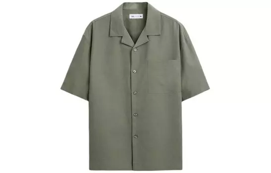 Рубашка мужская светло-хаки Zara, хаки