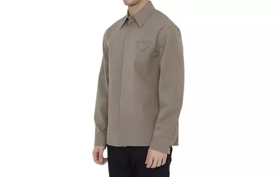 Рубашка мужская светло-коричневая Bottega Veneta, коричневый