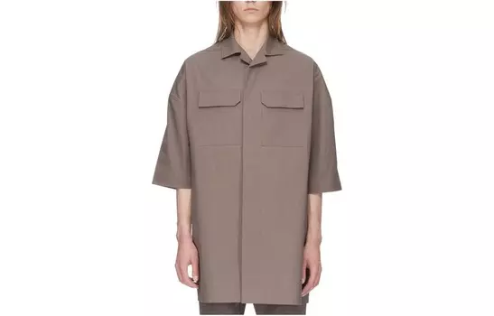 Рубашка мужская светло-коричневая Rick Owens, коричневый