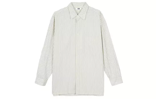 Рубашка мужская светло-серая Uniqlo, серый