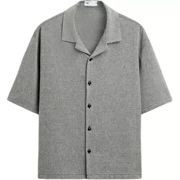 Рубашка мужская светло-серая Zara, серый
