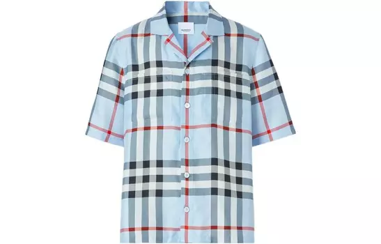 Рубашка мужская светло-синяя Burberry, светло-голубой