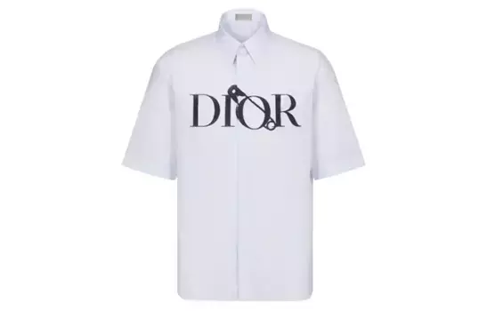 Рубашка мужская светло-синяя Dior, светло-голубой