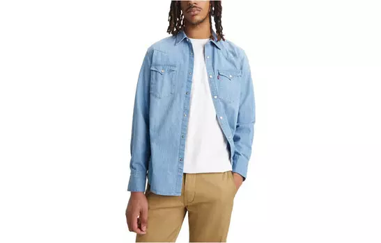 Рубашка мужская светло-синяя Levi’S, светло-голубой