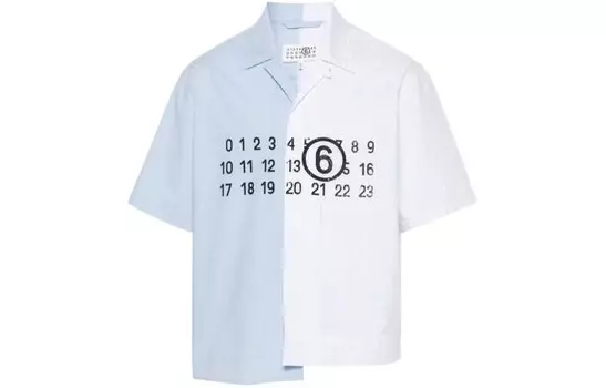 Рубашка мужская светло-синяя Mm6 Maison Margiela, светло-голубой