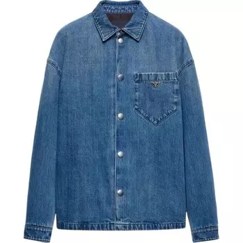 Рубашка мужская светло-синяя Prada, светло-голубой