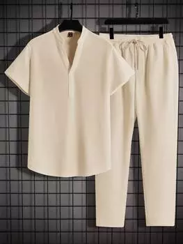 Рубашка мужская свободного кроя Manfinity Homme и брюки, хаки