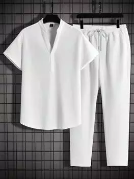 Рубашка мужская свободного кроя Manfinity Homme и брюки, белый