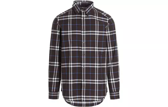 Рубашка мужская темно-коричневая Burberry, коричневый