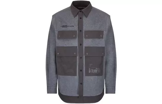 Рубашка мужская темно-серая/темно-угольная Evisu, темно-серый