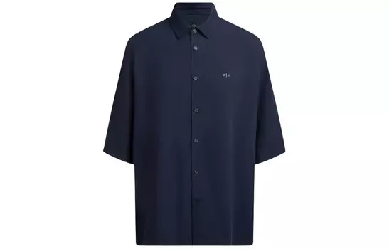 Рубашка мужская темно-синяя Armani Exchange, темно-синий