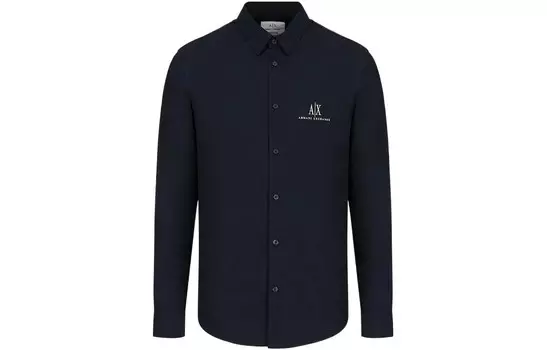 Рубашка мужская темно-синяя Armani Exchange, темно-синий