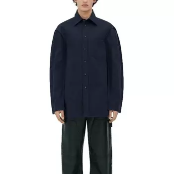 Рубашка мужская темно-синяя Bottega Veneta, синий