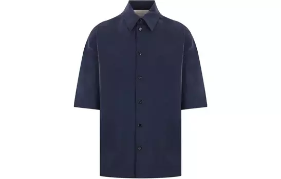Рубашка мужская темно-синяя Bottega Veneta, темно-синий