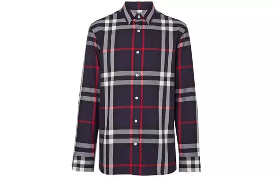 Рубашка мужская темно-синяя Burberry, синий