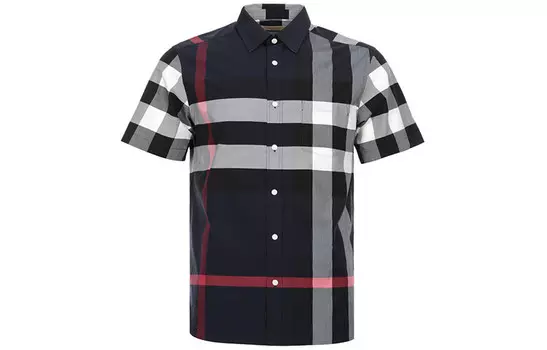 Рубашка мужская темно-синяя Burberry, синий
