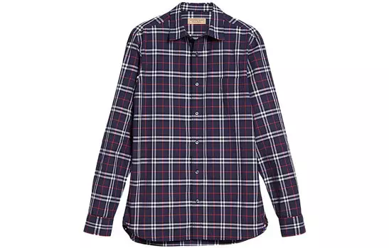 Рубашка мужская темно-синяя Burberry, синий