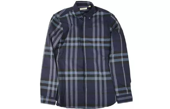 Рубашка мужская темно-синяя Burberry, синий