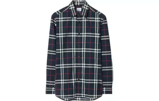 Рубашка мужская темно-синяя Burberry, синий