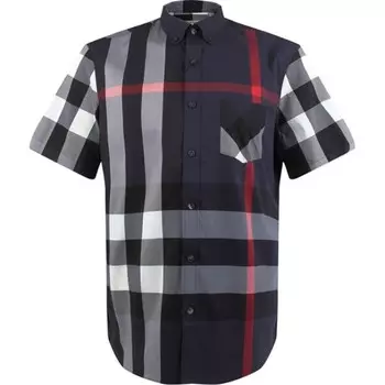 Рубашка мужская темно-синяя Burberry, темно-синий
