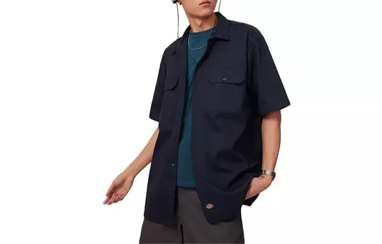 Рубашка мужская темно-синяя Dickies, темно-синий