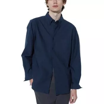 Рубашка мужская темно-синяя Uniqlo, темно-синий