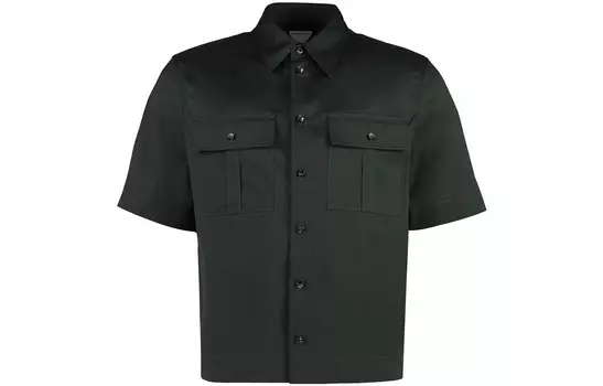 Рубашка мужская темно-зеленая Bottega Veneta, темно-зеленый