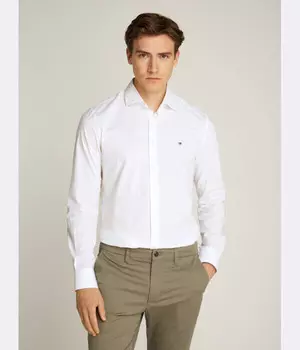 Рубашка мужская Tommy Hilfiger базовая хлопковая, белый