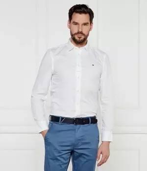 Рубашка мужская Tommy Hilfiger Flex из органического хлопка, белый