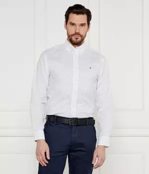 Рубашка мужская Tommy Hilfiger с мелким принтом, белый