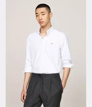 Рубашка мужская Tommy Hilfiger Slim Fit, белый