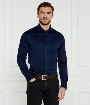 Рубашка мужская Tommy Hilfiger Slim Fit на пуговицах, синий