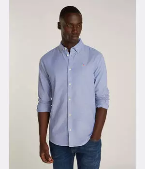 Рубашка мужская Tommy Jeans облегающего кроя, голубой