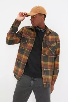 Рубашка мужская Trendyol Tile с двойным карманом и клапаном