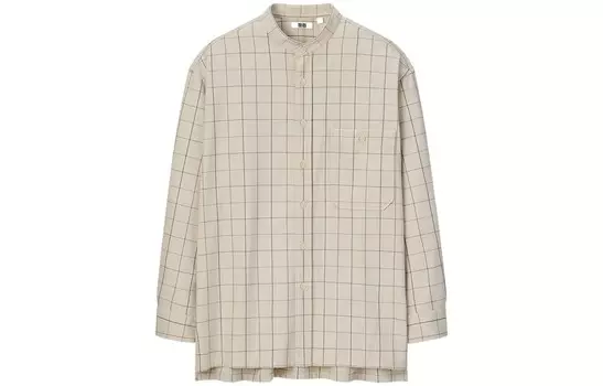 Рубашка мужская Uniqlo, хаки