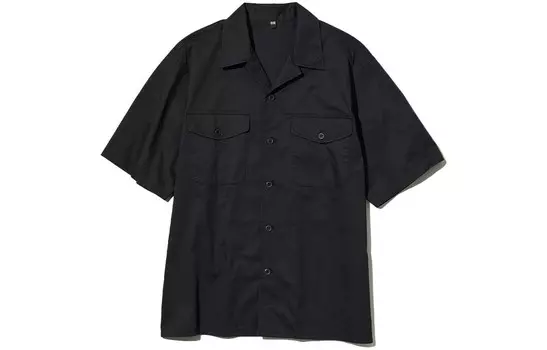 Рубашка мужская Uniqlo, оливковый
