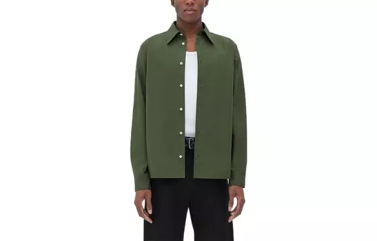 Рубашка мужская зеленая Bottega Veneta, зеленый