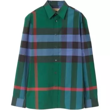 Рубашка мужская зеленая Burberry, зеленый