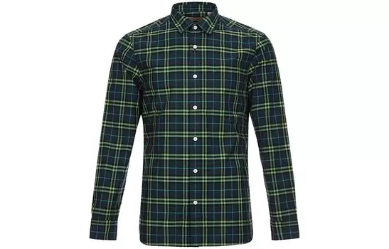 Рубашка мужская зеленая Burberry, зеленый