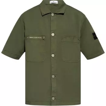 Рубашка мужская зеленая Stone Island, зеленый