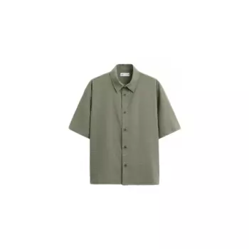 Рубашка мужская зеленая Zara, зеленый