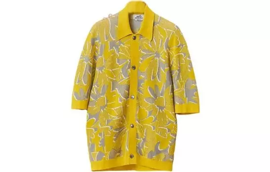 Рубашка мужская желтая Hermes, желтый