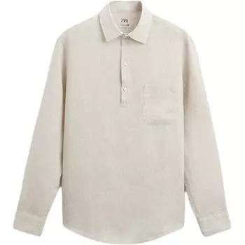 Рубашка мужская желтая Zara, желтый