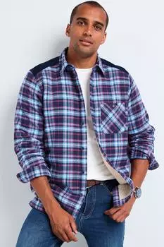 Рубашка на флисовой подкладке Cotton Traders, синий