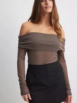 Рубашка NA-KD, коричневый