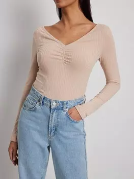 Рубашка NA-KD, нюд