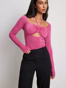 Рубашка NA-KD, светло-розовый