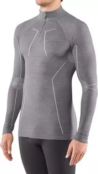 Рубашка на молнии из технической шерсти Falke, цвет Grey Heather