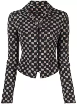 Рубашка на молнии с монограммой MISBHV, черный