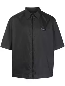 Рубашка на молнии с нашивкой-логотипом Givenchy, черный